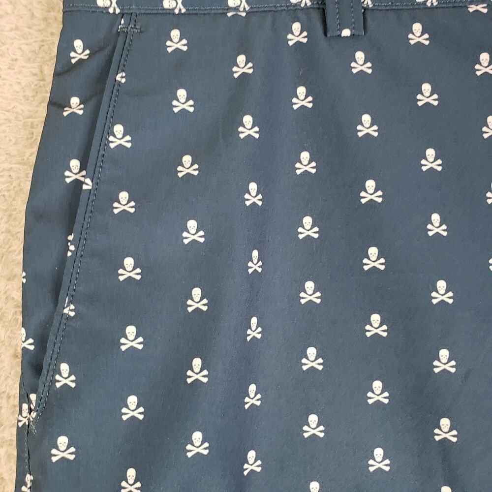 Peter Millar Crown Sport Shorts Golf Chino Flat Front Blue Men’s Size 36 Pockets - Picture 4 of 9